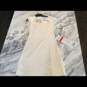 Calvin Klein white and silver dress NWT size 8